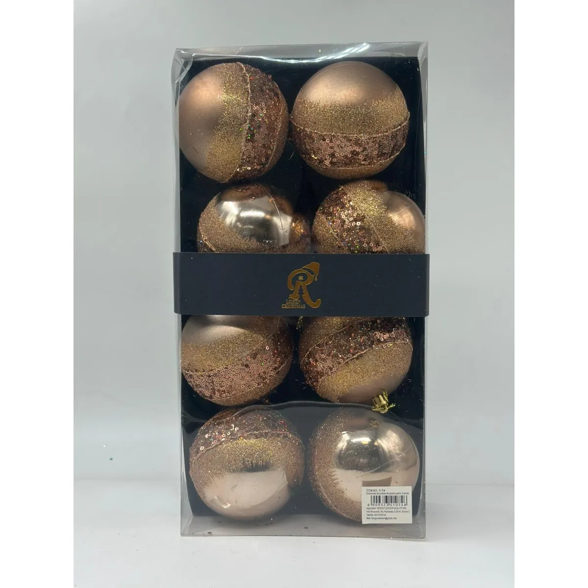 Articole Craciun - Globuri Craciun Din Plastic 10cm 1-74 6/set