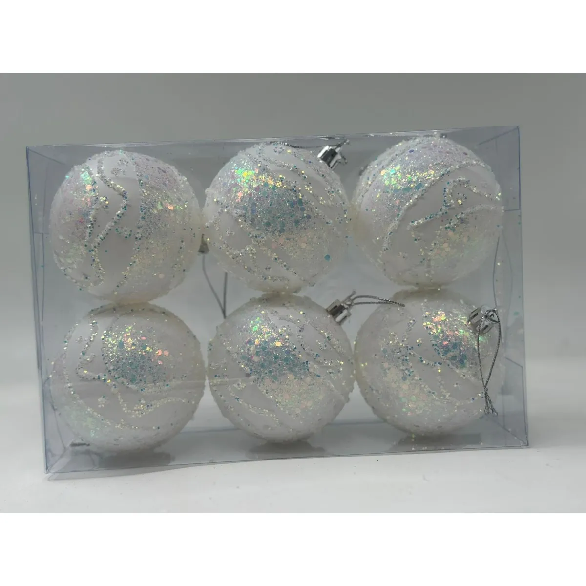 Articole Craciun - Globuri Craciun Din Plastic 8cm 1-63 6/set