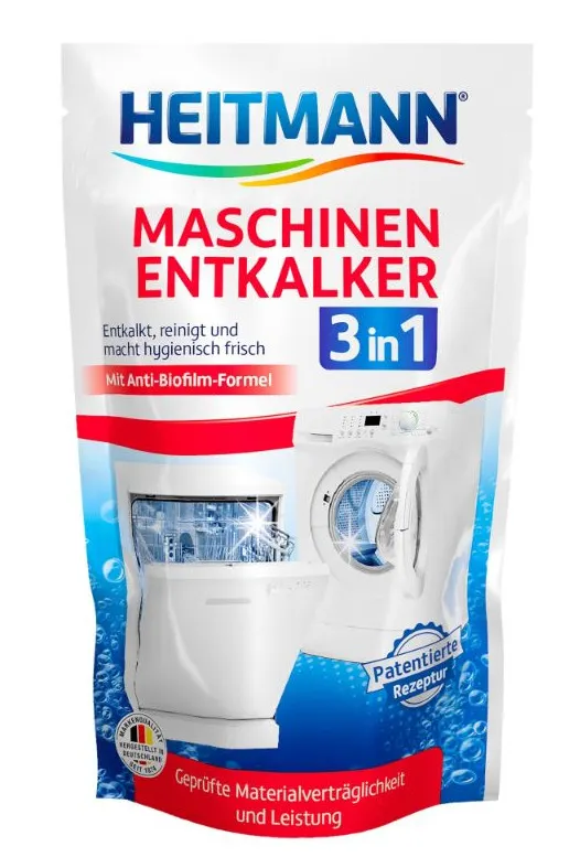 Intretinere Masina de Spalat Rufe - HEITMANN DECALCIFICATOR UNIVERSAL MASINA DE SPALAT HAINE SI VASE 3IN1 175G