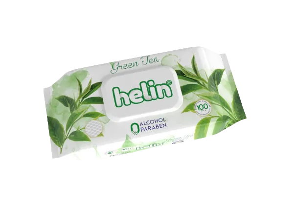 Servetele Umede - HELIN SERVETELE UMEDE 100BUC GREEN TEA