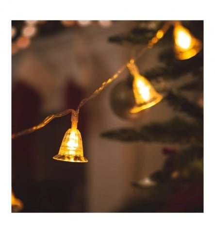 Articole Craciun - Instalatie de Craciun, Clopotei, Lumina Calda, 4 M