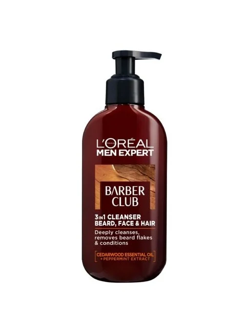 Sampon pentru Barbati - L'OREAL MEN EXPERT CLEANSER 250ML 3IN1 BARBER CLUB BFH
