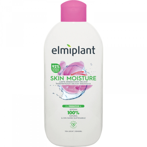 Lotiune si Apa Micelara - Lapte Demachiant, Elmiplant, Skin Moisture, Ten Uscat-Sensibil, 200 ml