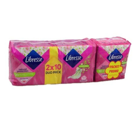Igiena Intima - LIBRESSE ABSORBANTE 20BUC FRESHNESS PROTECTION+10BUC NATURAL PROTECTION