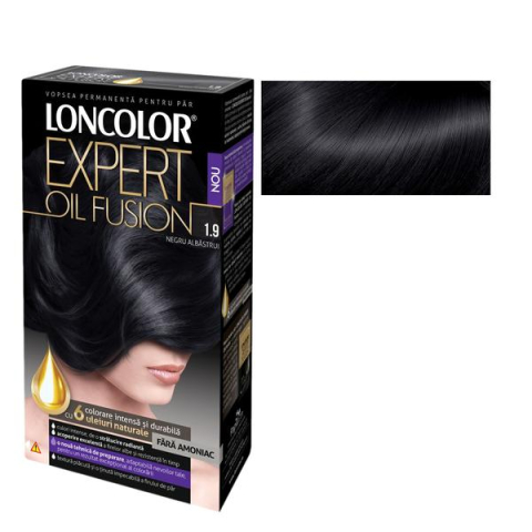 Vopsea de Par - LONCOLOR EXPERT OIL FUSION VOPSEA PAR 1.9 NEGRU ALBASTRUI