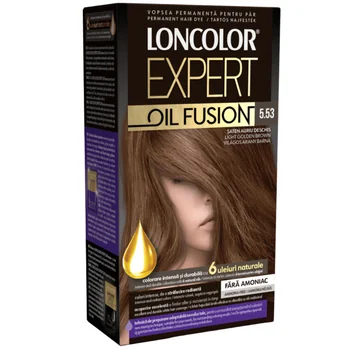 Vopsea de Par - LONCOLOR EXPERT OIL FUSION VOPSEA PAR 5.53 SATEN AURIU DESCHIS