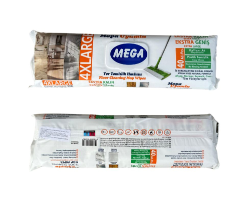 Produse de Curatenie - MEGA SERVETELE UMEDE PARDOSEALA OTET SI BICARBONATR 40BUC