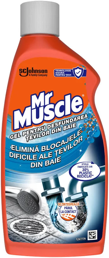 Solutii Desfundare Scurgeri - MR MUSCLE SOLUTIE DESFUNDAT GEL 500ML