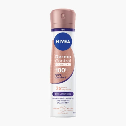 Deodorant Spray - NIVEA ANTIPERSPIRANT DEO 150ML DERMA CONTROL CLINICAL ULTRA COMFORT