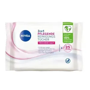 Servetele Demachiante - NIVEA SERVETELE UMEDE DEMACHIANTE 3IN1 25BUC SENSITIVE SKIN