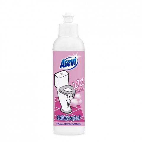 Odorizante WC - Odorizant Lichid Pentru Baie si WC, Asevi, Chicle, Aroma Bubble Gum, 200 ml