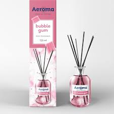 Odorizante Camera - Odorizant de Camera cu Betisoare, Aeroma, Bubble Gum, 125 ml