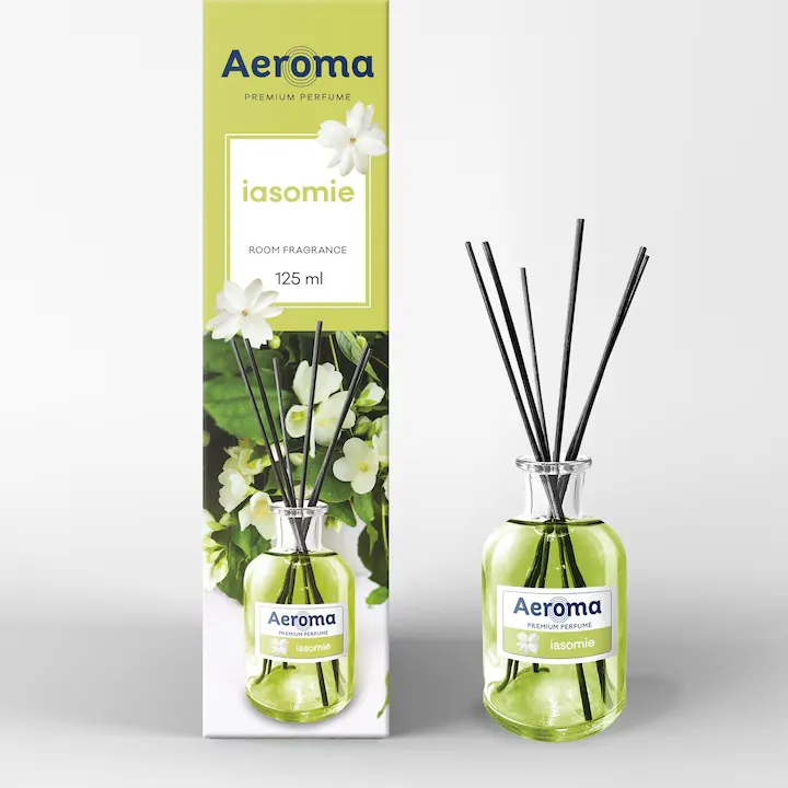 Odorizante Camera - Odorizant de Camera cu Betisoare, Aeroma, Iasomie, 125 ml -