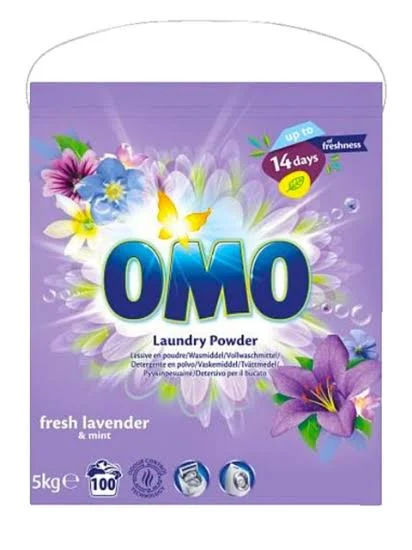 Detergent Rufe - OMO DETERGENT AUTOMAT 5KG FRESH LAVENDER MINT 100SPALARI