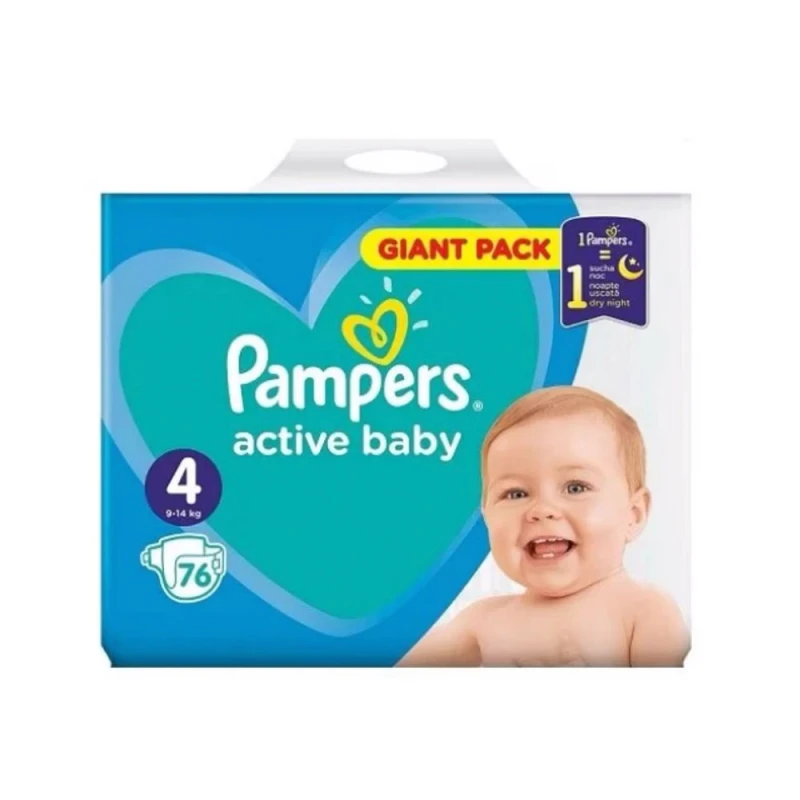 Scutece pentru Copii - PAMPERS NEW GIANT PACK NR4 7-14/9-14KG 76BUC