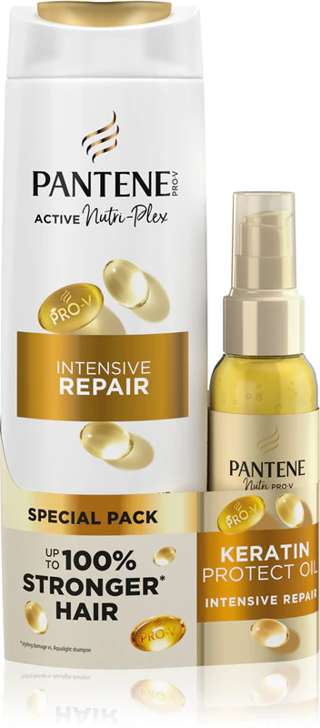 Balsam de Par - Pantene Pachet Sampon 400ml + Ulei 100ml, Intensive Repair