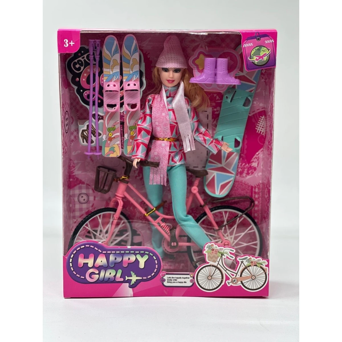 Jucarii copii - Papusa Cu Bicicleta Si Accesorii 3+