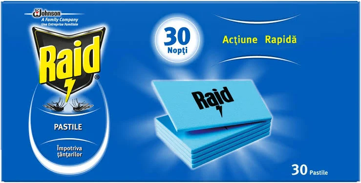 Insecticid si Repelant - RAID ANTITANTARI PASTILE 30BUC