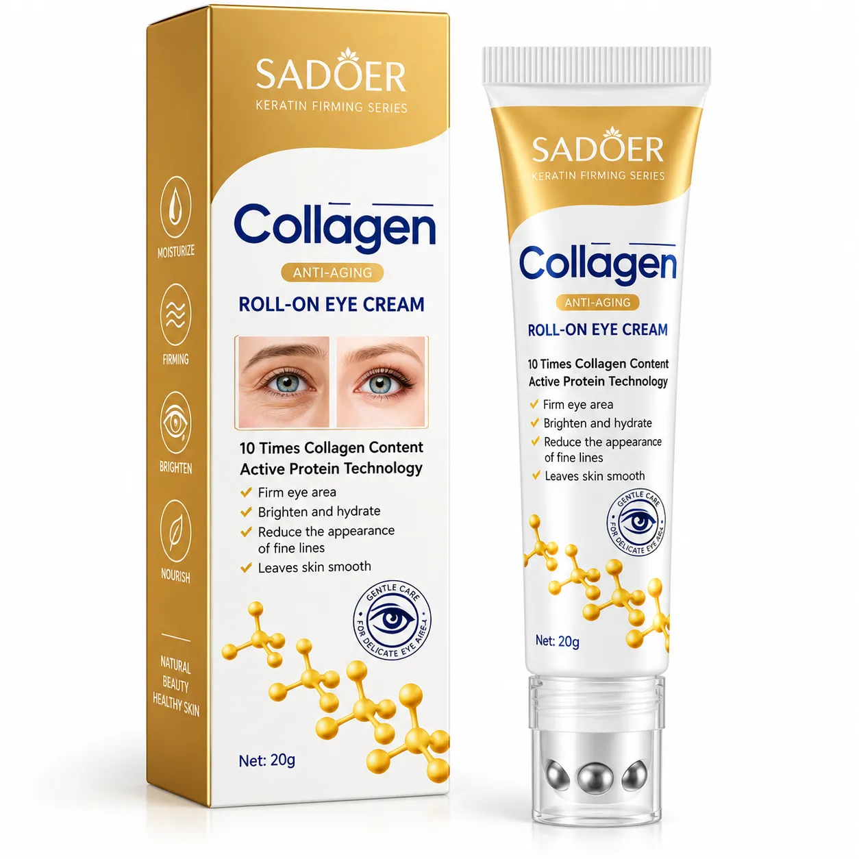 Ingrijire Personala - Sadoer Cremă Contur Ochi Roll-On cu Colagen 20g