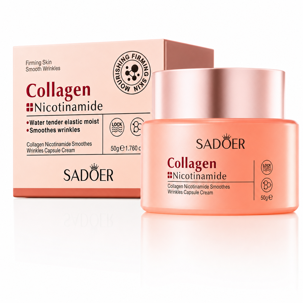 Creme de Fata - Sadoer Cremă de Față cu Colagen și Nicotinamide 50g