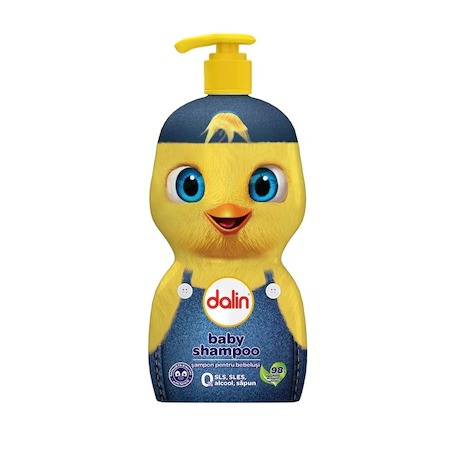 Sampon pentru Copii - Sampon Pentru Bebeblusi, Dalin, Fara Lacrimi, Jucarie Baietel, 98% Ingrediente Naturale, 500 ml