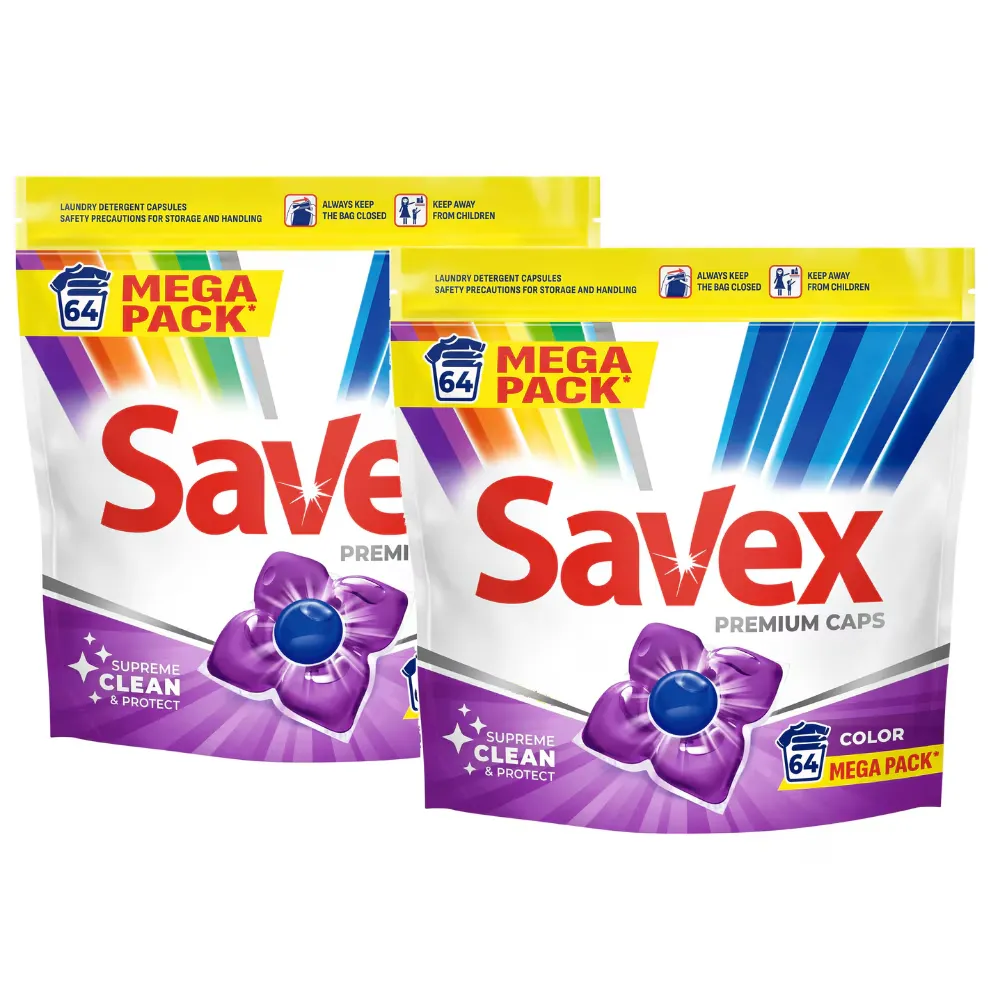 Detergent Capsule - Savex Premium Caps 128 capsule (2x64 capsule) MEGA PACK