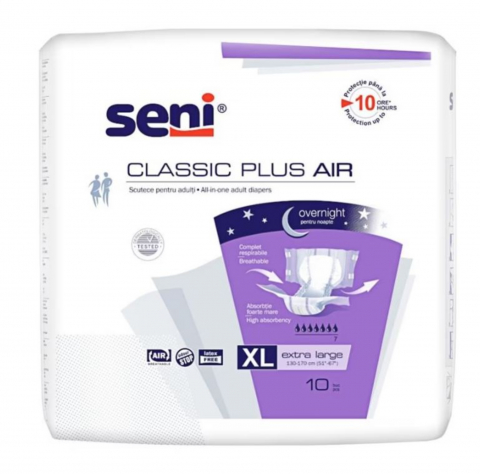 Igiena Intima - Scutece pentru Adulti, Seni, Night, Classic Plus Air, Marimea XL, 30 buc