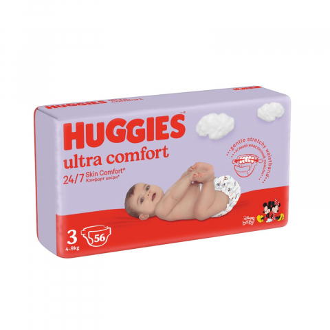 Scutece pentru Copii - Scutece pentru Copii, Huggies, Ultra Comfort Jumbo, Nr. 3, 4-9 Kg, 56 Buc