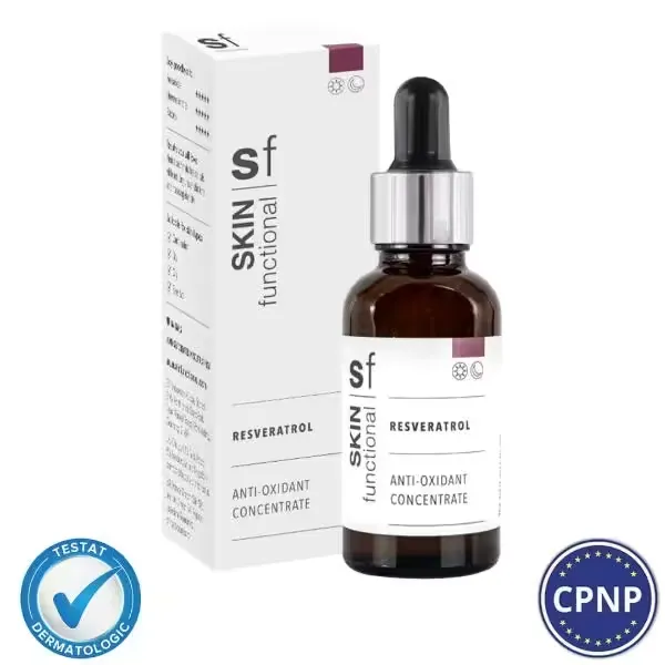 Produse Cosmetice Premium - Ser calmant & antioxidant cu Resveratrol, Niacinamide și Centella Asiatica (30 ml)