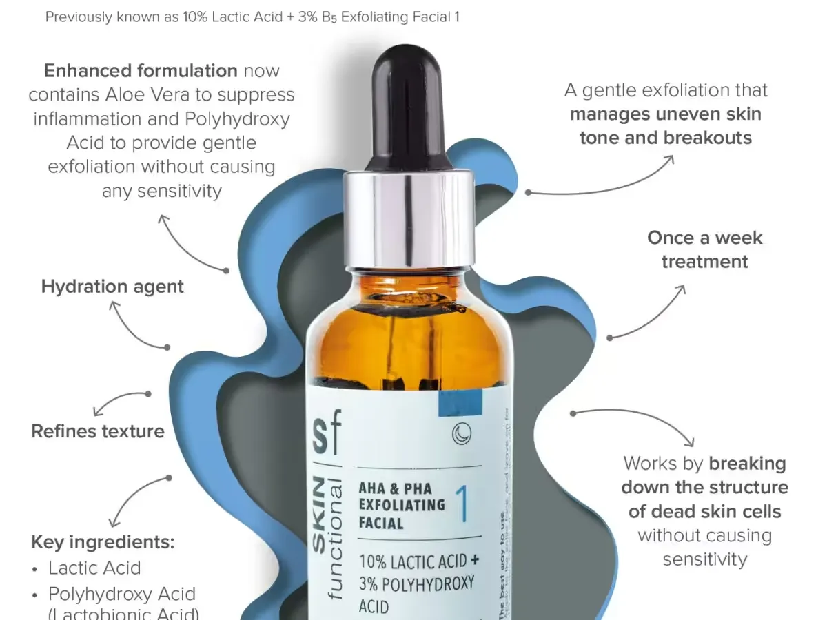 Ser exfoliant cu 10% Acid Lactic + 3% PHA (30 ml) [1]