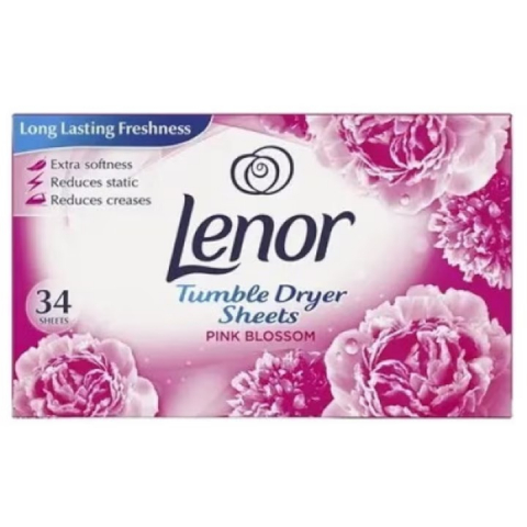 Balsam Rufe - Servetele Parfumate Pentru Haine si Lenjerii, Lenor, Pink Blossom, 34 buc