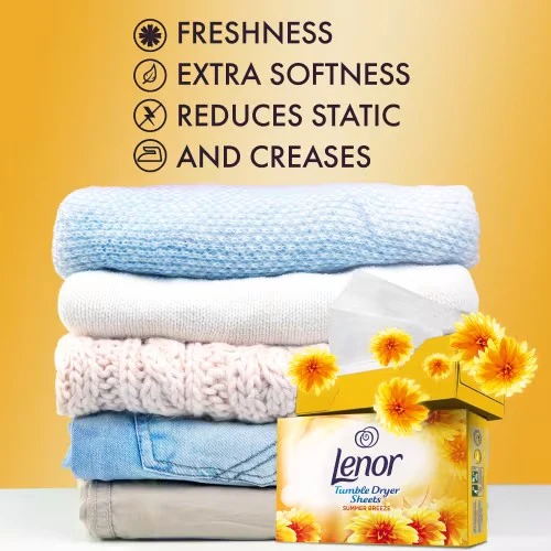 Servetele Parfumate Pentru Haine si Lenjerii, Lenor, Summer Breeze, 34 buc [2]