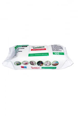 Produse de Curatenie - Servetele Umede Multisuprafete, Sapun Alb, Bicarbonat de Sodiu si Otet, Golden, 100 buc