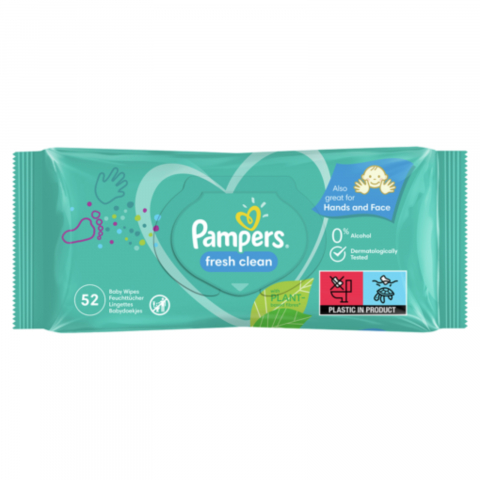 Ingrijire Copii - Servetele Umede pentru Copii, Pampers, Fresh Clean, 52 buc