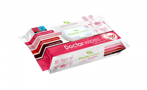 Produse de Curatenie - Servetele Umede Pentru Curatare Multisuprafete, Doctor Wipes, 25 x 22 cm , 100 buc