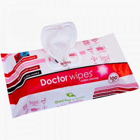 Servetele Umede Pentru Curatare Multisuprafete, Doctor Wipes, 25 x 22 cm , 100 buc [1]