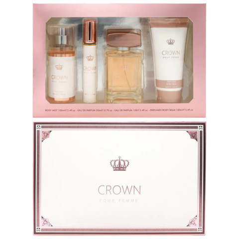 Ingrijire Personala - Set Cadou pentru Femei, Crown, Body Mist 100 ml, Apa de Parfum 100 ml + 20 ml, Crema Corp 100 ml, Inspirat de Paco Rabbane - Fame