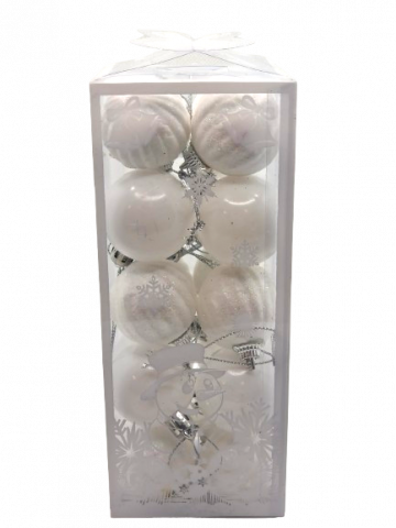 Set Globulete de Craciun, Alb, 4 cm, 20 buc [1]