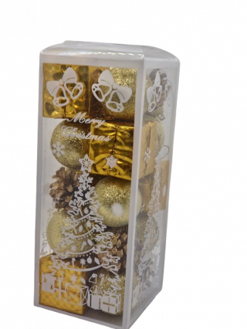 Set Globuri Pentru Brad, Mix, Auriu, 4 cm, 20 buc [1]