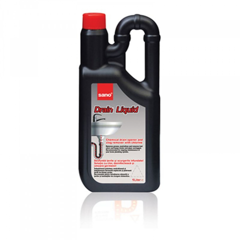 Produse de Curatenie - Solutie Desfundat Tevi, Sano, Drain Liquid, 1 L