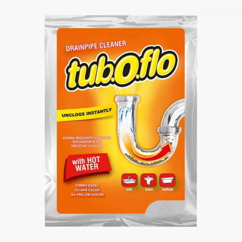 Solutii Desfundare Scurgeri - Solutie Granule Pentru Desfundarea Tevilor cu Apa Calda, Tuboflo, 100 g