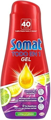 Capsule si Tablete pentru Masina de Spalat Vase - SOMAT DETERGENT GEL MASINA SPALAT VASE 640ML LEMON 40SP