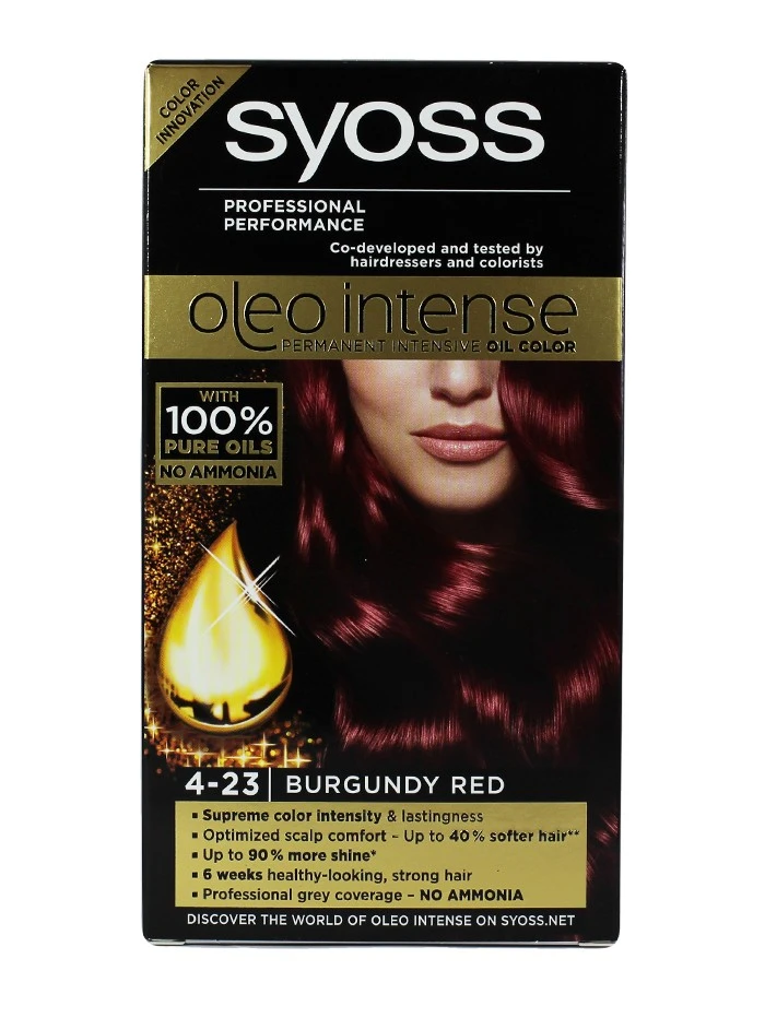 Ingrijirea Parului - SYOSS VOPSEA PAR OLEO 4/23 BURGUNDY RED