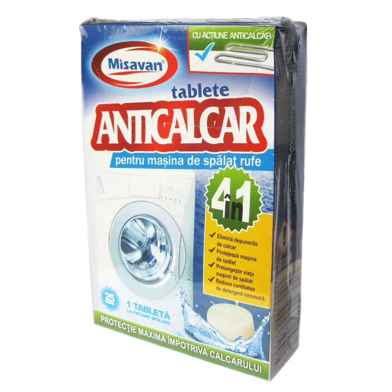 Detergent Rufe - Tablete Anticalcar, Misavan, 4 in 1, 25 buc