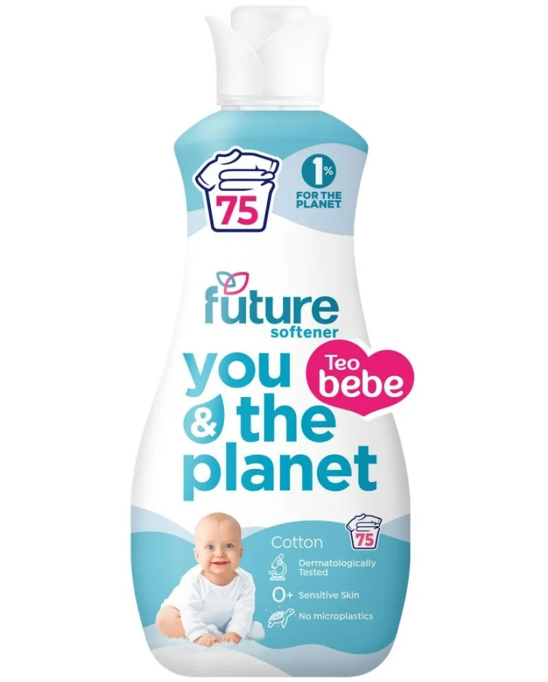 Accesorii Ingrijire Copii - Teo Bebe Balsam rufe lichid Cotton 1.5 L, 75 spalari