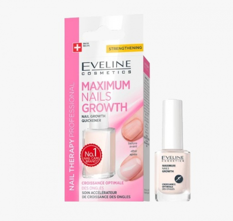 Manichiura si Pedichiura - Tratament Pentru Unghii, Eveline, Crestere Rapida, 12 ml