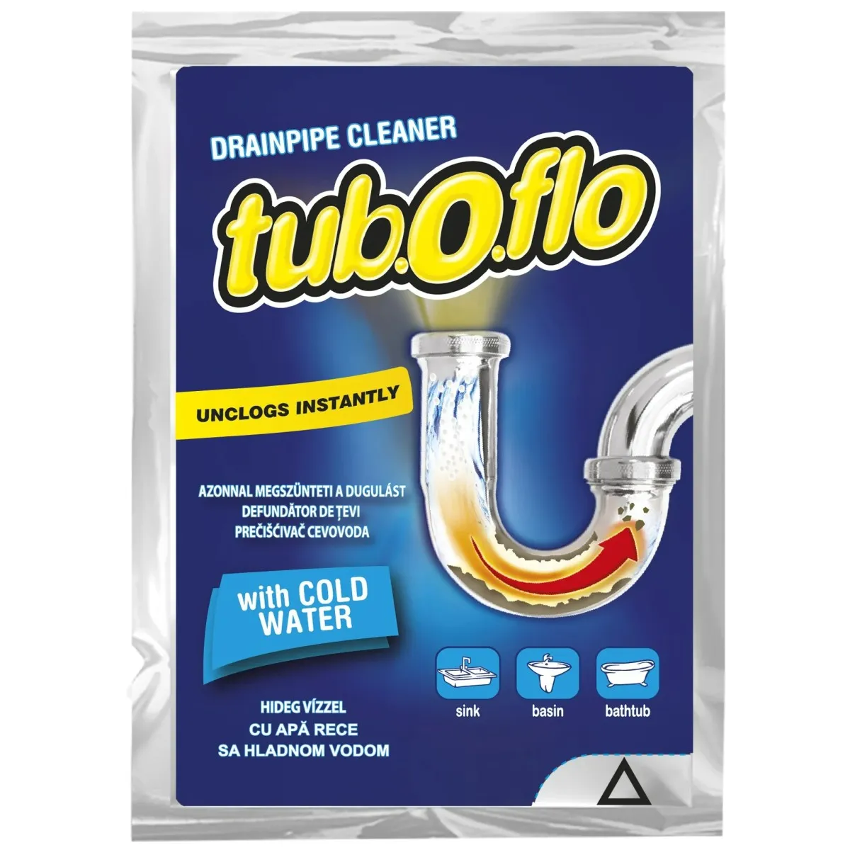 Solutii Desfundare Scurgeri - Tuboflo Granule Desfundat Tevi Apa Rece 60g