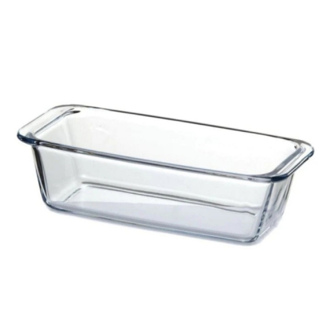 Articole pentru Bucatarie - Vas Yena Termorezistent, Transparent, Forma Cozonac, Borcam, 1.63 L, 31 x 12.5 cm