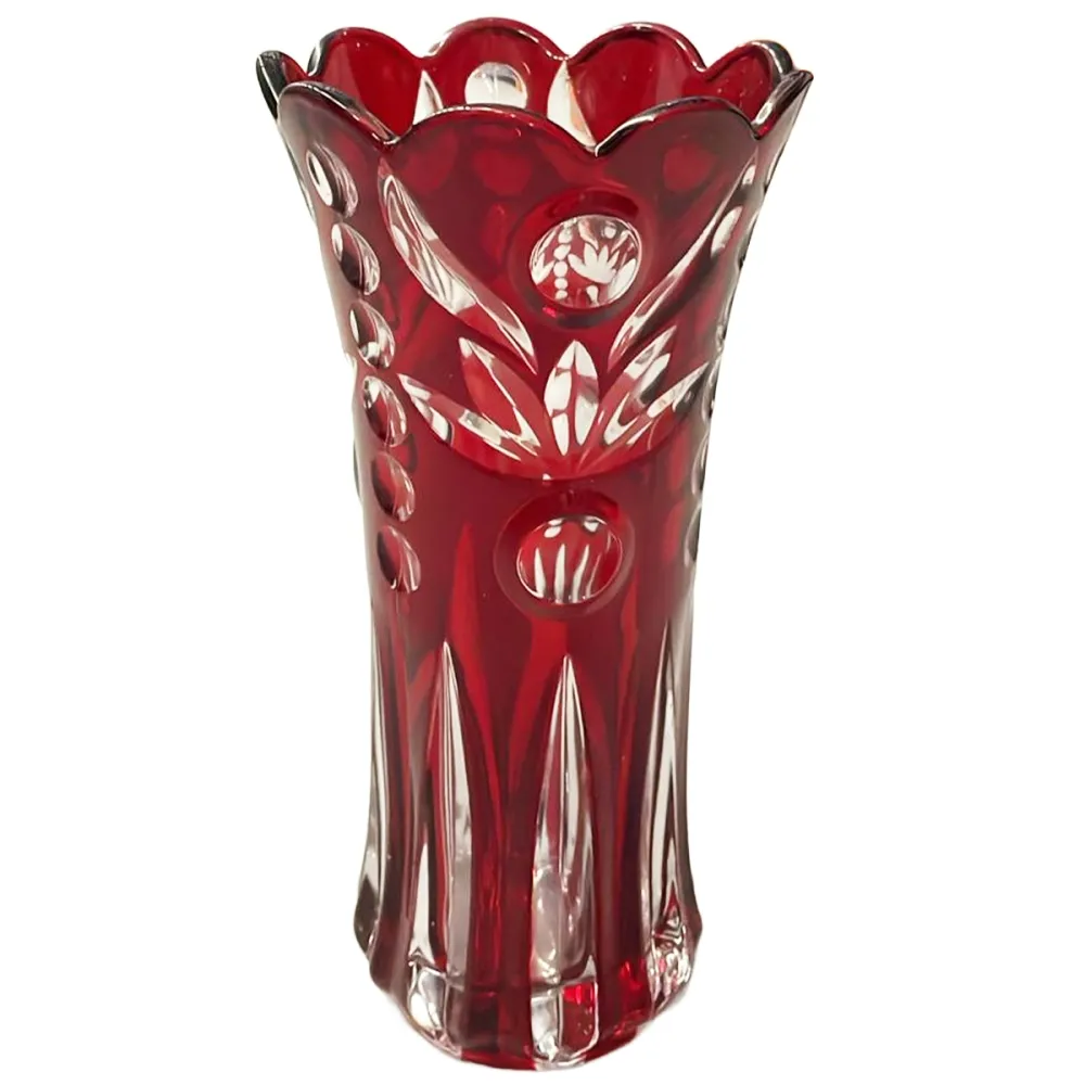 Decoratiuni interior - VAZA STICLA RUBIN 25CM