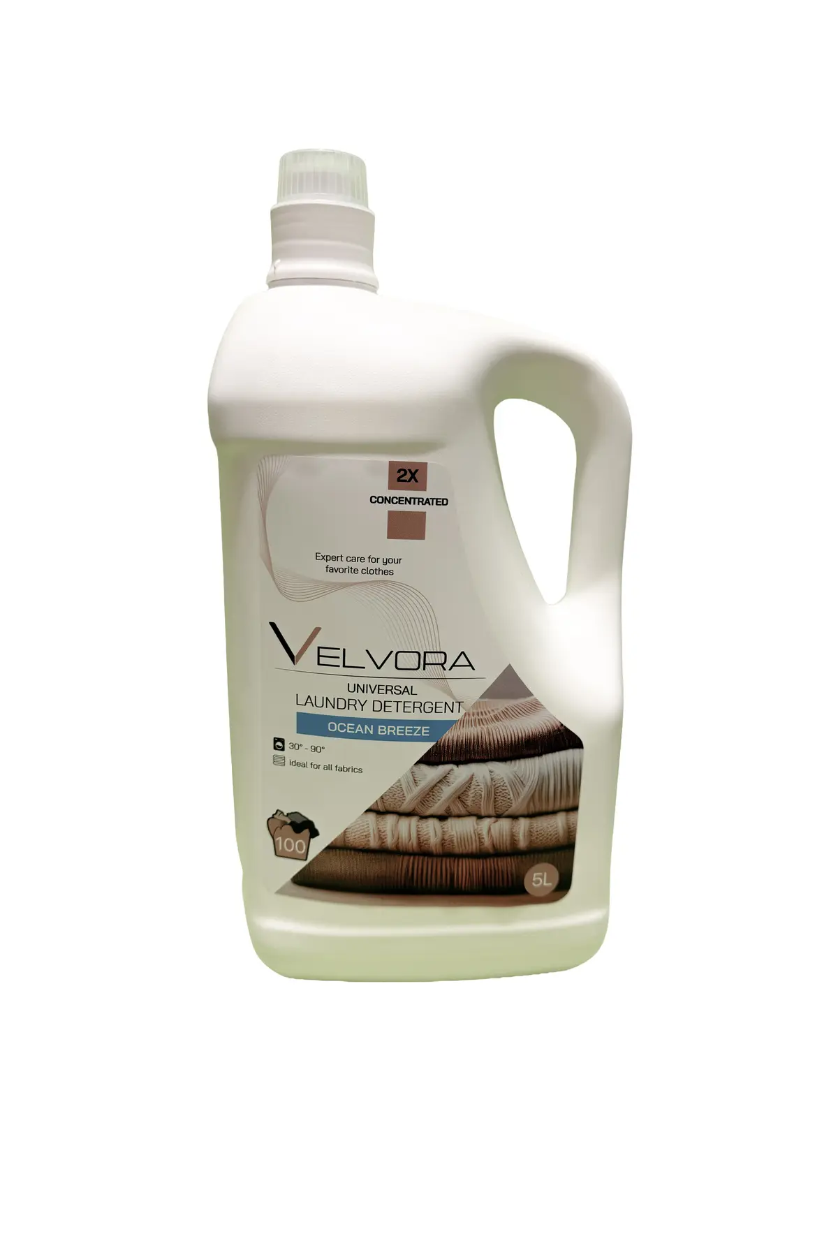 Detergent Rufe - VELVORA DETERGENT LICHID 5L UNIVERSAL 100SPALARI OCEAN BREEZE